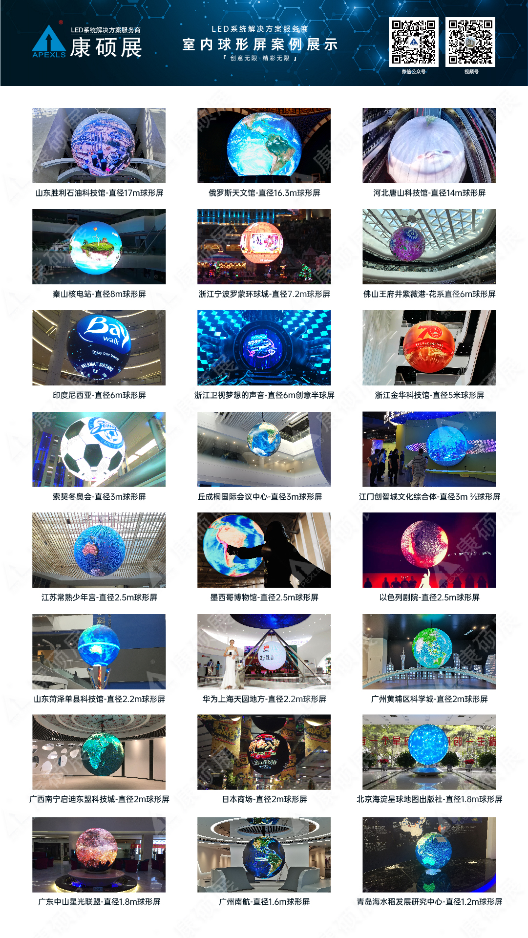 LED球形屏解決方案，LED球形屏廠家，LED球形案例集