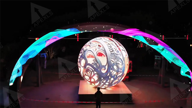 “數(shù)字夜游”啟幕！康碩展LED創(chuàng)意屏精彩亮相惠陽淡水墟文化特色街