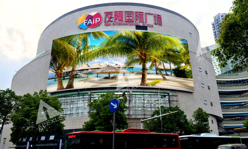 湖南友阿廣場(chǎng)戶外LED顯示屏 面積710平米